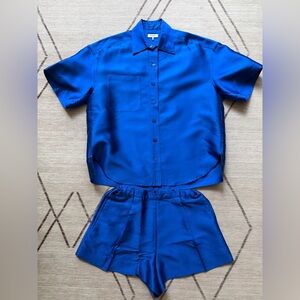 Sandro Vibrant BlueShirt and Shorts Set